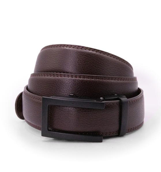 brown leather belt - حزام جلد بني