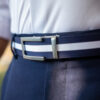 The Metro · Navy Stripe / Silver