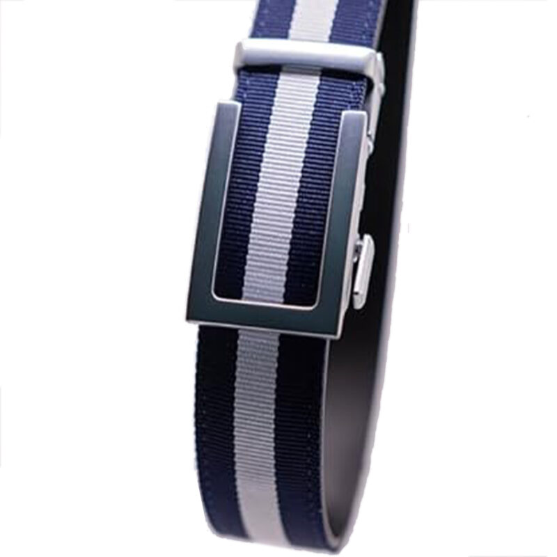 The Metro · Navy Stripe / Silver