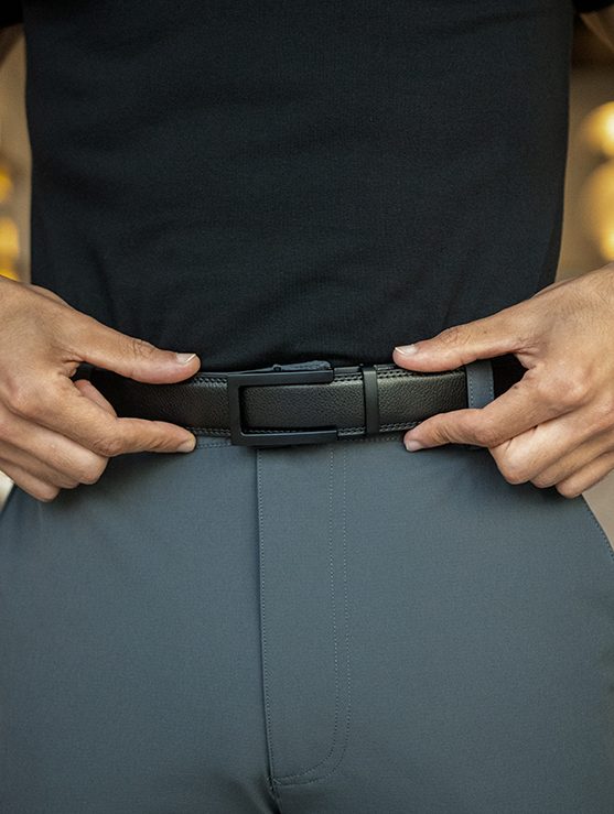 MEKLINK Meridian — black leather with matte black buckle